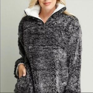 NWOT Plus Size Sherpa Pullover